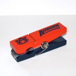 Auburn Tigers 8" Jumbo Clothespin wood metal University NCAA football Alabama
